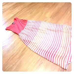Bright pink and redish Orange summer dress